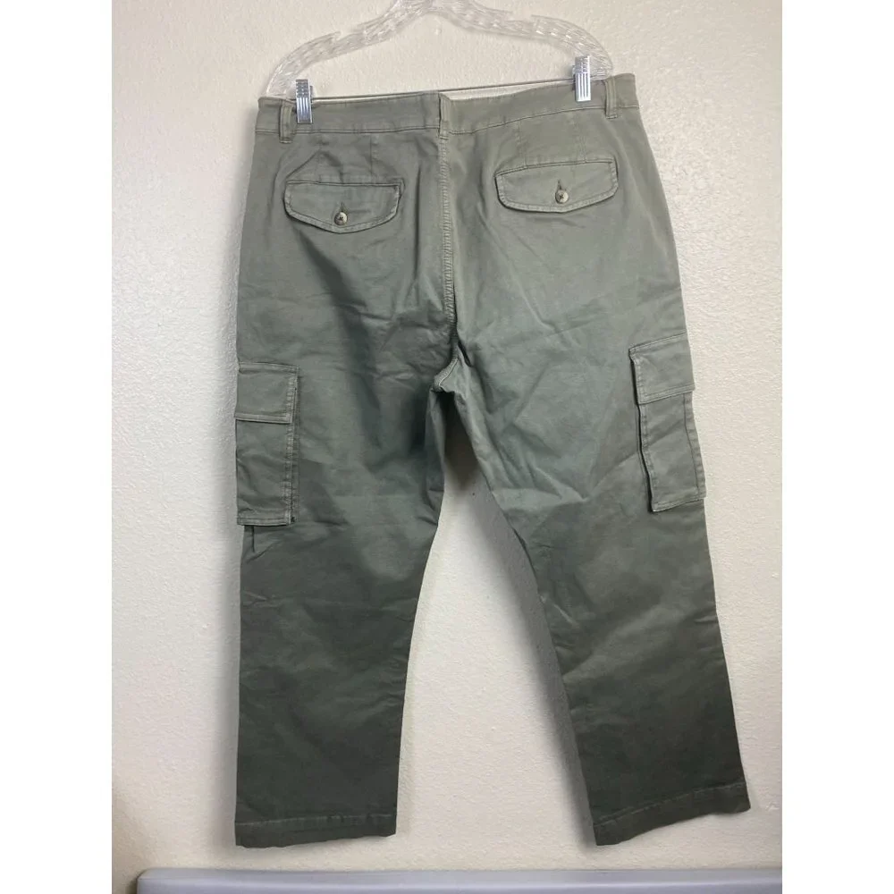 JACHS Mens Cargo Pants size‎ 40x30 Green Cotton Blend utility Y2K 90s Streetwear